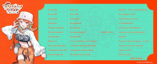 Takanashi Kiara Voice List