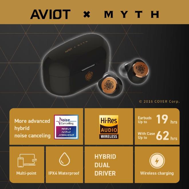 AVIOT wireless bluetooth earbuds technical specifications.